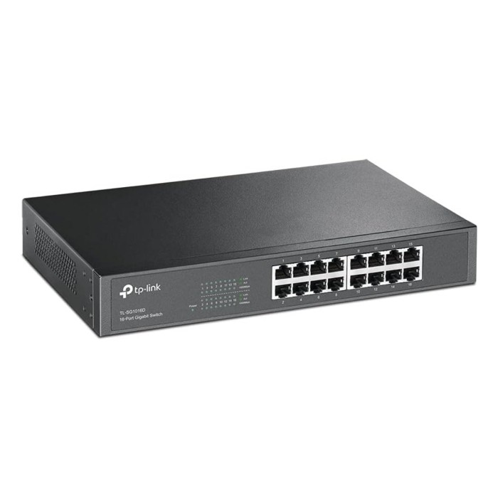 TP-Link TL-SG1016D 16 Port Gigabit 10/100/1000 Mbps Çelik Kasa Rackmount Yönetilemez Switch