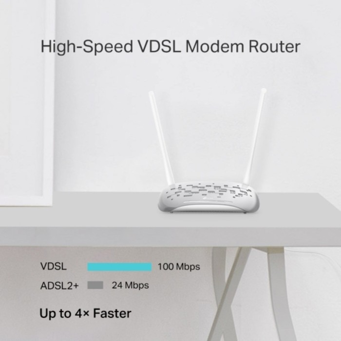 TP-Link TD-W9950 300 Mbps Kablosuz N VDSL/ADSL 4 Port 2 Antenli Modem Router