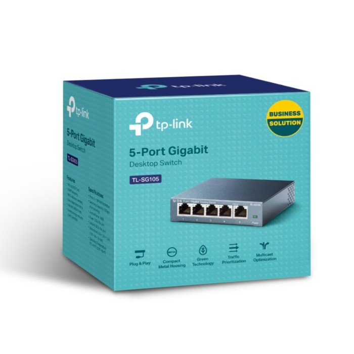 TP-Link TL-SG105 5 Port 10/100/1000 Mbps QoS IGMP Çelik Kasa Masaüstü Switch
