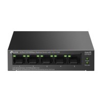 TP-Link LS105LP 5-Port 10/100Mbps 4 Port PoE 41W Güç 250m PoE Mesafesi Metal Kasa Masaüstü Switch