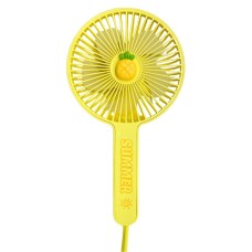 bigmate  Mini El Fanı Taşınabilir Serinletici Şarjlı Sarı Vantilatör 3 Kademeli Hız Ayarı YS2289