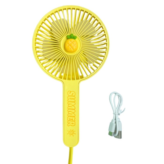 bigmate  Mini El Fanı Taşınabilir Serinletici Şarjlı Sarı Vantilatör 3 Kademeli Hız Ayarı YS2289