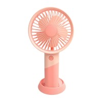 bigmate Mini El Fanı Taşınabilir Serinletici Şarjlı Pembe Vantilatör 3 Kademeli Hız Ayarı YM88176A