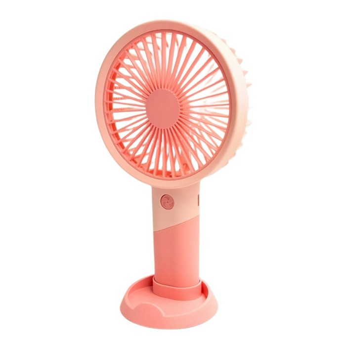bigmate Mini El Fanı Taşınabilir Serinletici Şarjlı Pembe Vantilatör 3 Kademeli Hız Ayarı YM88176A