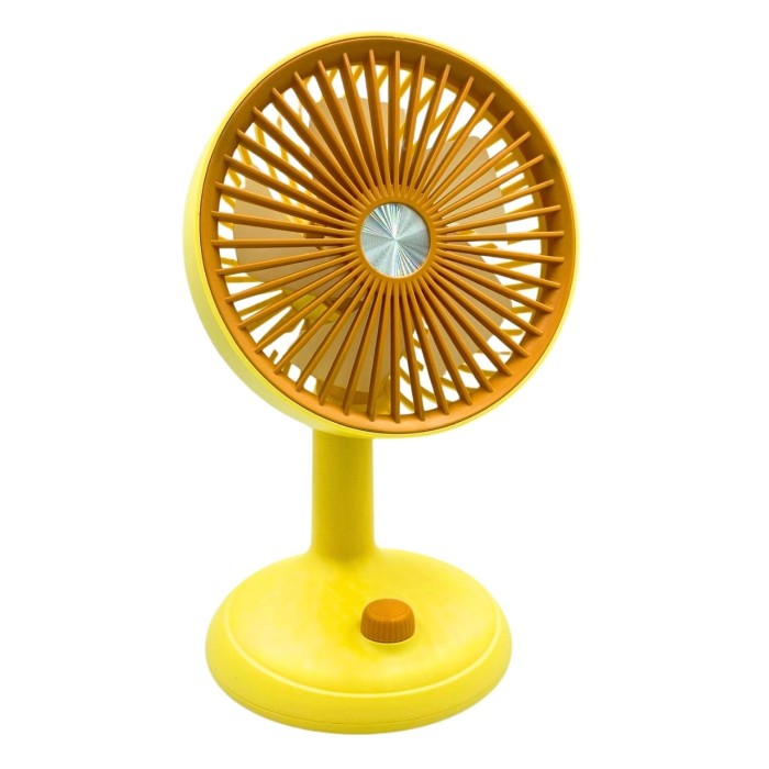 bigmate  Mini Masa Fanı Taşınabilir Serinletici Şarjlı Sarı Vantilatör 3 Kademeli Hız Ayarı YM88160