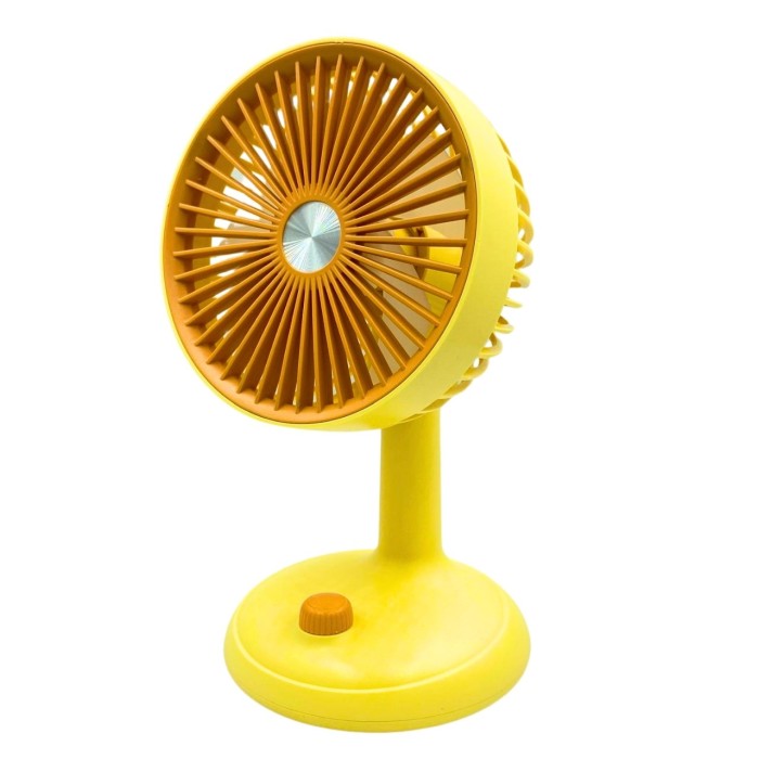 bigmate  Mini Masa Fanı Taşınabilir Serinletici Şarjlı Sarı Vantilatör 3 Kademeli Hız Ayarı YM88160
