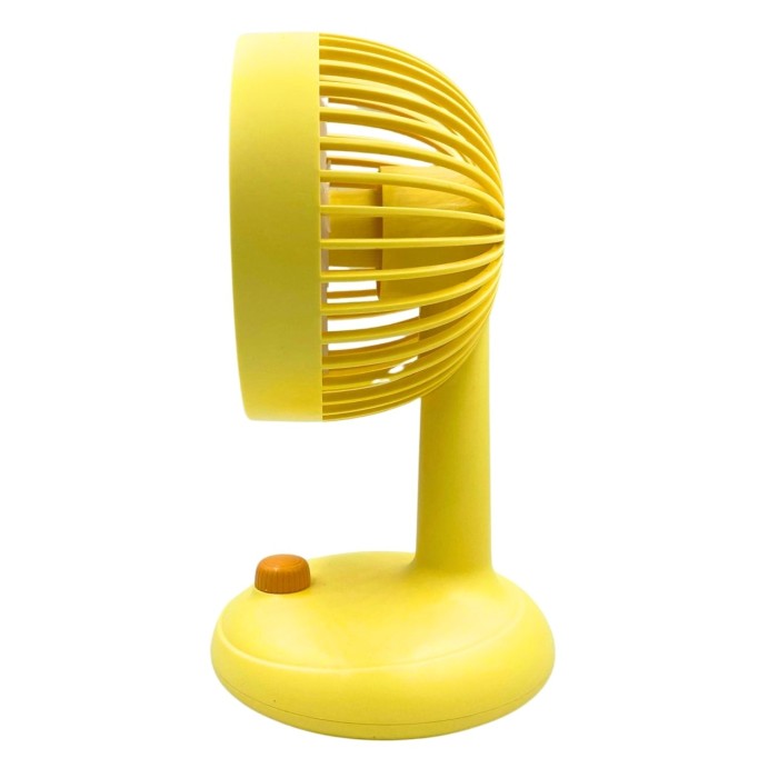 bigmate  Mini Masa Fanı Taşınabilir Serinletici Şarjlı Sarı Vantilatör 3 Kademeli Hız Ayarı YM88160