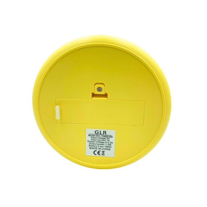 bigmate  Mini Masa Fanı Taşınabilir Serinletici Şarjlı Sarı Vantilatör 3 Kademeli Hız Ayarı YM88160
