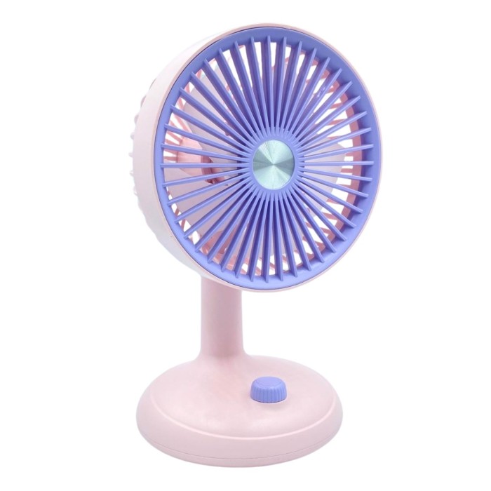 bigmate  Mini Masa Fanı Taşınabilir Serinletici Şarjlı Pembe Vantilatör 3 Kademeli Hız Ayarı YM88160