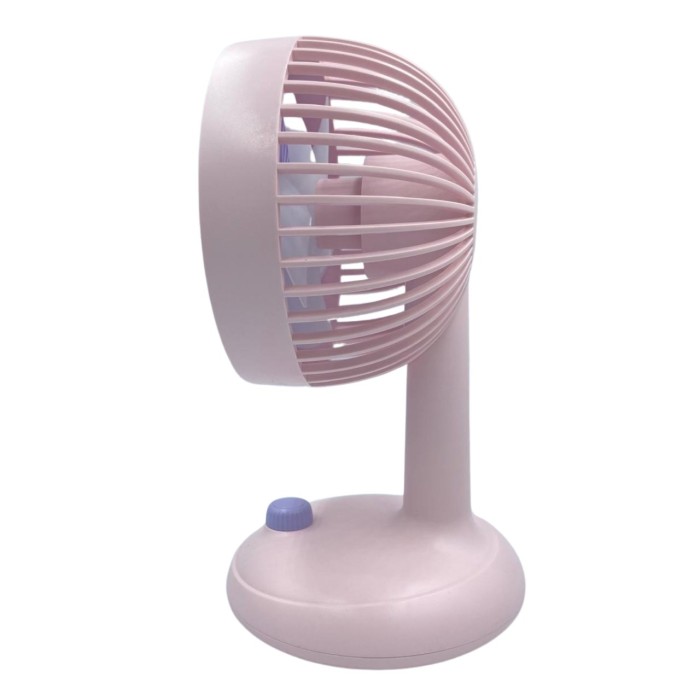 bigmate  Mini Masa Fanı Taşınabilir Serinletici Şarjlı Pembe Vantilatör 3 Kademeli Hız Ayarı YM88160