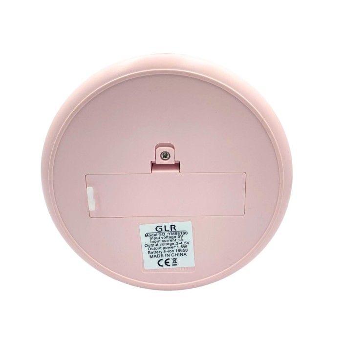 bigmate  Mini Masa Fanı Taşınabilir Serinletici Şarjlı Pembe Vantilatör 3 Kademeli Hız Ayarı YM88160