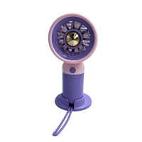 bigmate Mini El Fanı Taşınabilir Serinletici Şarjlı Mor Vantilatör 3 Kademeli Hız Ayarı YS2253A