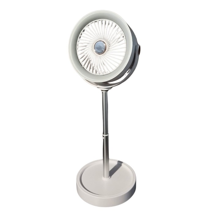 bigmate Gri Masa Tipi Midi Fan – Taşınabilir Şarjlı Kademeli Hız ve Yükseklik Ayarı YS2298B