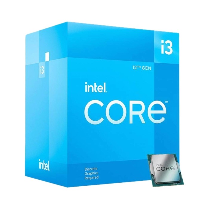 Intel i3-12100F 3.3 GHz 4 Çekirdek 12MB LGA1700P BOX Kutulu Fanlı VGA’ sız İşlemci