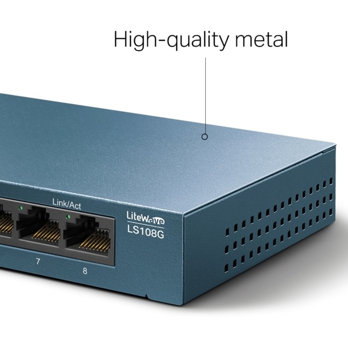 TP-Link LS108G 8Port Litewave 10/100/1000 Gigabit Yönetilemez Metal Kasa Switch