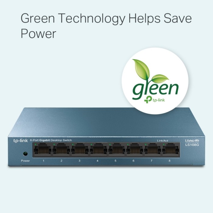 TP-Link LS108G 8Port Litewave 10/100/1000 Gigabit Yönetilemez Metal Kasa Switch