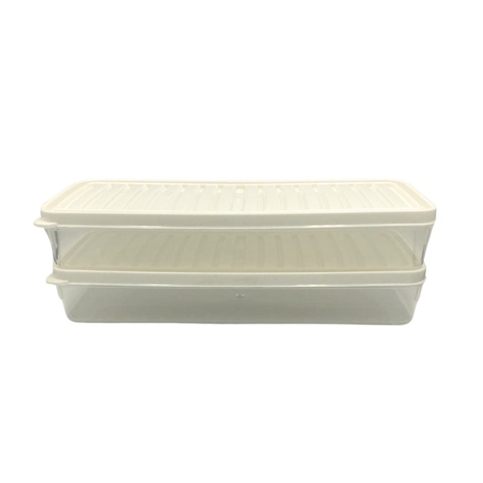 bigmate 2'li Şeffaf Saklama Kabı Krem 2x1 Lt BGMT1115 Mikrodalga Buzdolabı ve Dondurucu Uyumlu Düzenleyici
