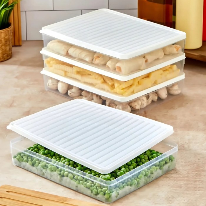 bigmate 2'li Şeffaf Saklama Kabı Beyaz 2x2,5 Lt BGMT2225 Mikrodalga Buzdolabı ve Dondurucu Uyumlu Düzenleyici