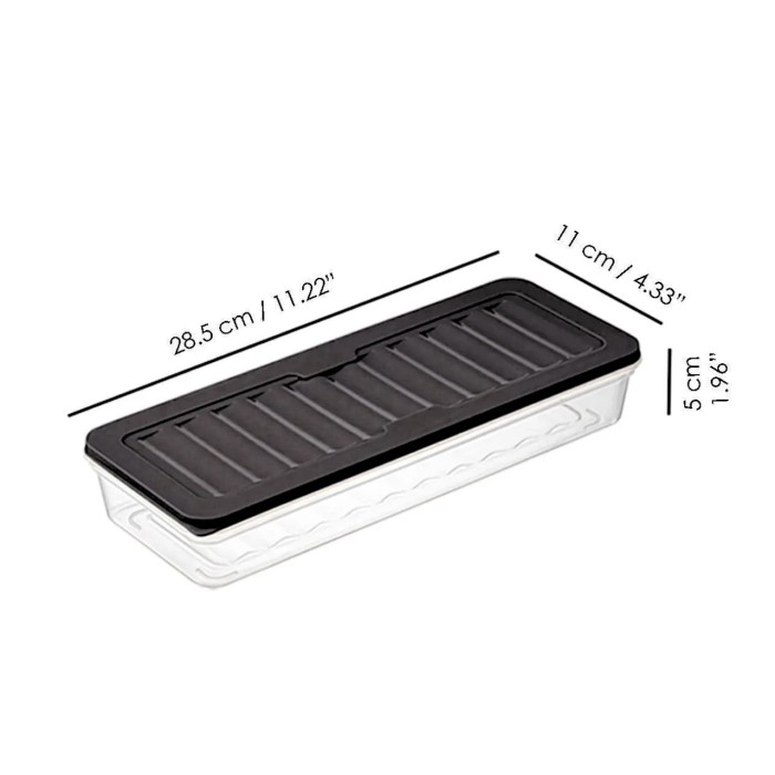 bigmate 4'lü Şeffaf Saklama Kabı Siyah 4x1 Lt BGMT1515 Mikrodalga Buzdolabı ve Dondurucu Uyumlu Düzenleyici