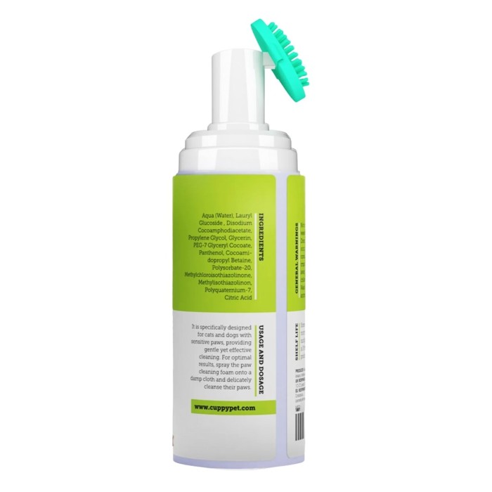 Cuppy Pet Evcil Hayvanlar İçin Pati Temizleme Köpüğü 150 ml