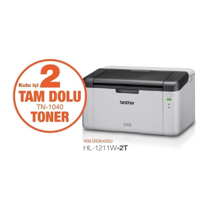 Brother HL-1211W-2T  Laser Mono Yazıcı (2xTam Dolu Toner)