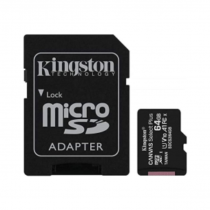 KINGSTON 64GB MICRO SD CANVAS PLUS  SDCS2/64GB