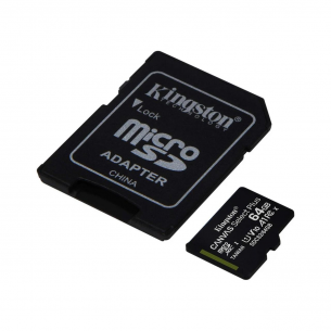 KINGSTON 64GB MICRO SD CANVAS PLUS  SDCS2/64GB