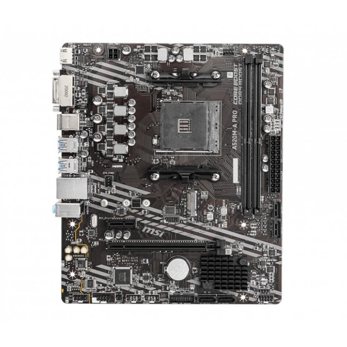 MSI A520M-A PRO AM4 DDR4 4600(OC) DVI HDMI M.2 USB3.2 mATX Anakart