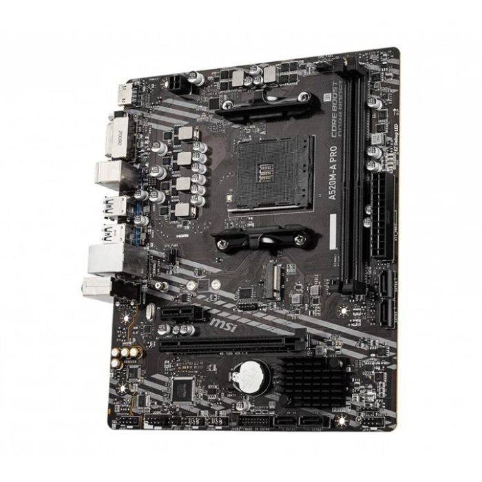 MSI A520M-A PRO AM4 DDR4 4600(OC) DVI HDMI M.2 USB3.2 mATX Anakart
