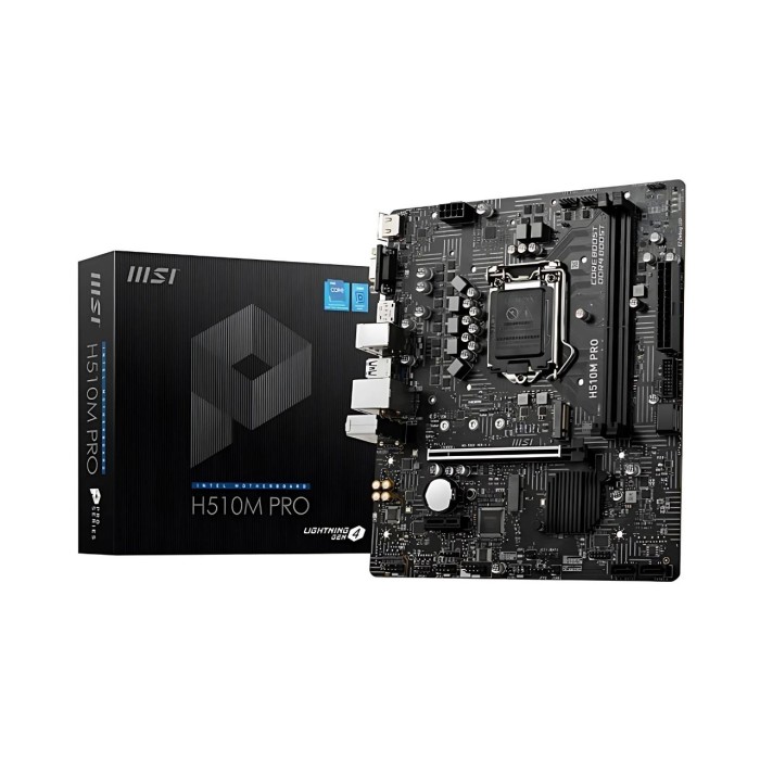 Msı H510M Pro Soket 1200 Ddr4 3200 Pcı-E Gen 4 ,m.2 Usb3.2 1x 1g Lan Matx Anakart