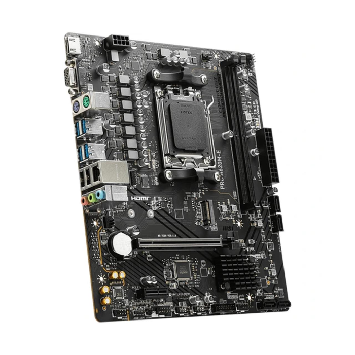 MSI PRO A620M-E AM5 DDR5 6800(OC) Ses Glan HDMI/VGA Sata3 Usb3.2 mATX Anakart