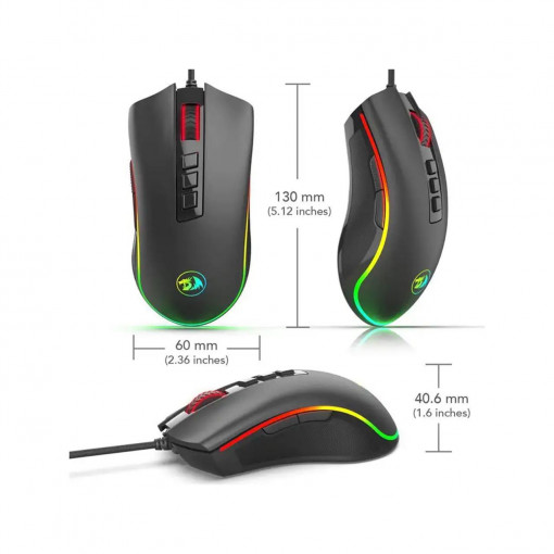 Redragon COBRA M711-FPS 24000 DPI 16.8 Milyon RGB Backlight Optik Oyuncu Mouse