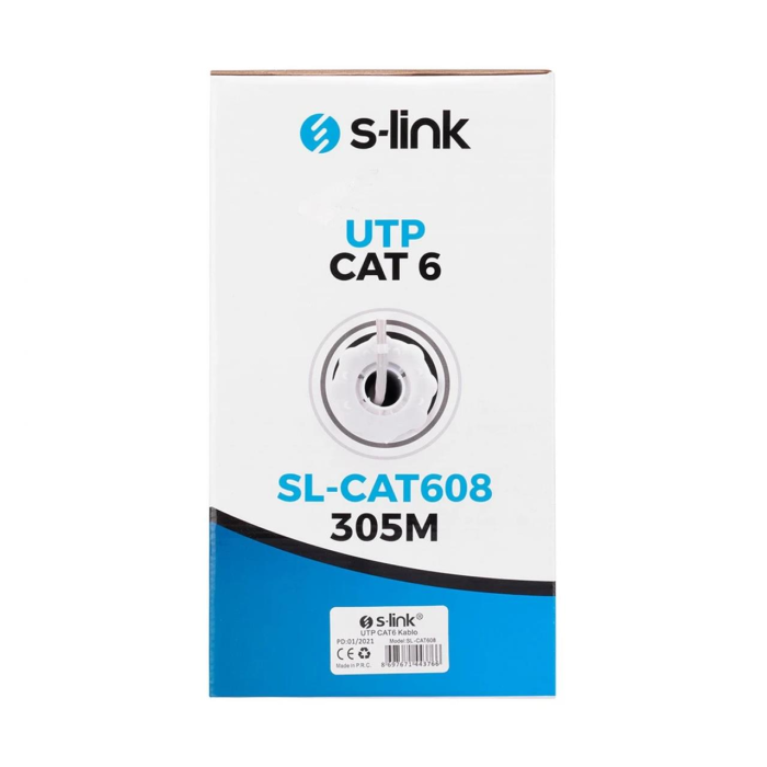 S-Link SL-CAT608 305m Gri Utp CAT6 Kablo