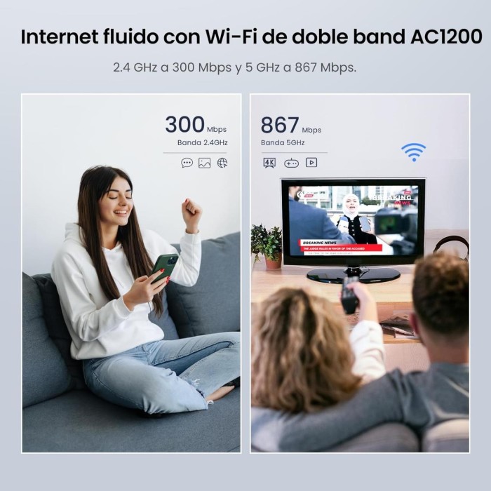 Tenda AC8 1200Mbps 4 Portlu Router 4 Anten Router