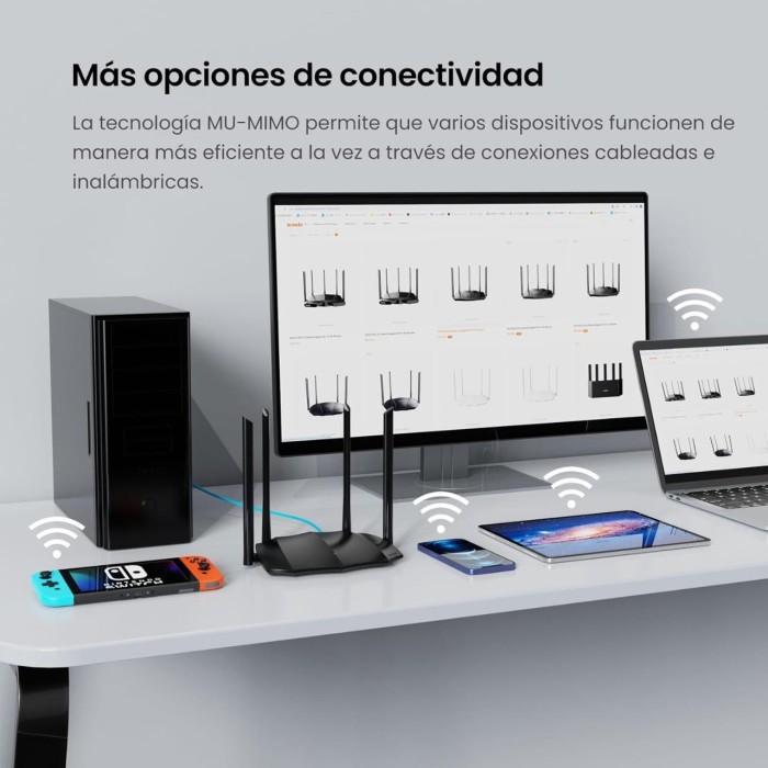 Tenda AC8 1200Mbps 4 Portlu Router 4 Anten Router