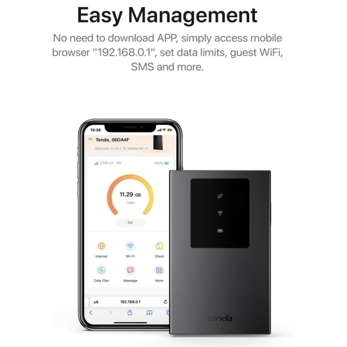 Tenda MF3 3G/4G LTE 286MBPS Mobil WİFİ6 USB-C Sim Kartlı Taşınabilir Modem