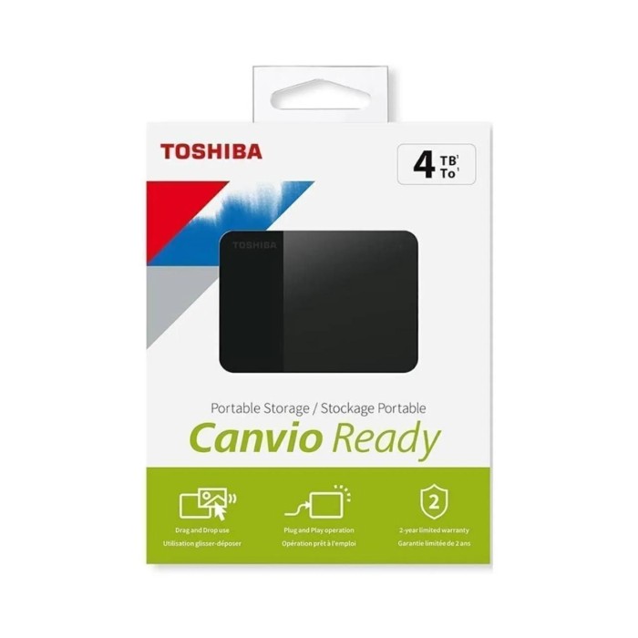 Toshiba Canvio Ready 4TB 2.5" USB3.2 G1 Siyah HDTP340EK3CA Harici Harddisk