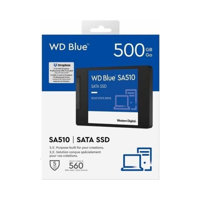 WD Blue 500 GB SA510 3D NAND Sata 2.5 560MB/530MB/s WDS500G3B0A SSD Disk